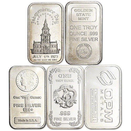 Silver bar random brand - oz,