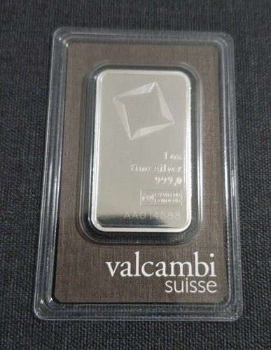 Valcambi ounce silver bar - ounce,